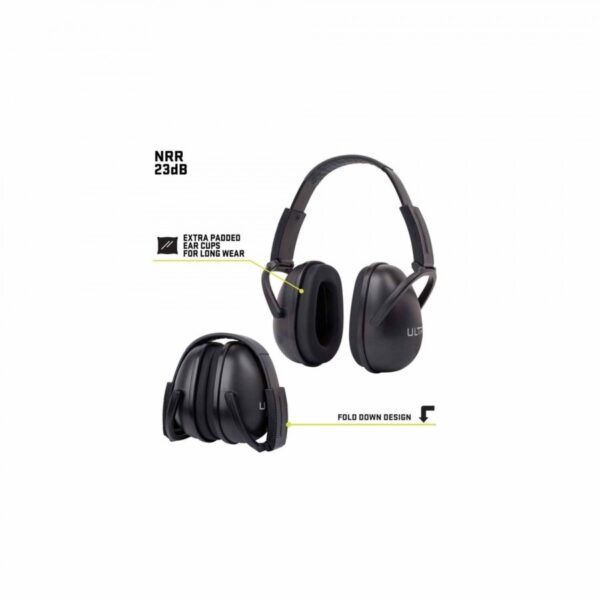 ULTRX Sound Blocker Passive Earmuff - Black