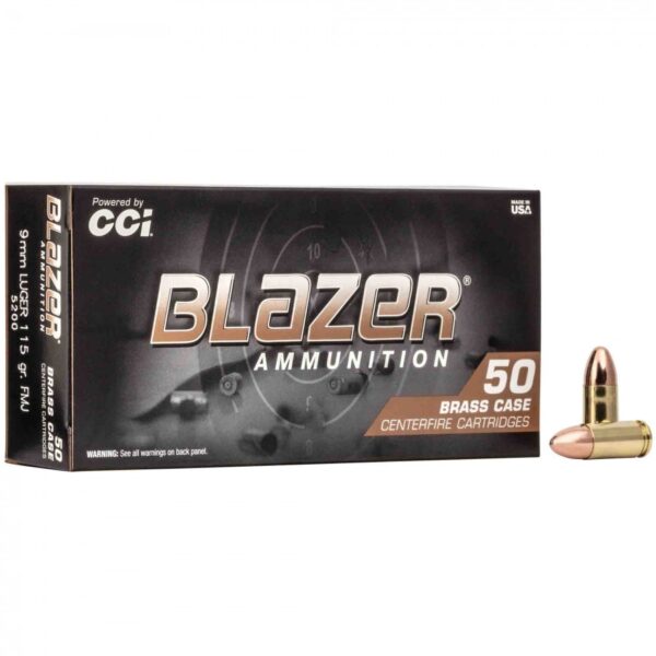 Blazer Brass 9mm  115 FMJ (50 Rounds)