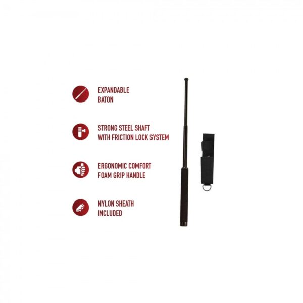 Expandable Steel Baton (Black)