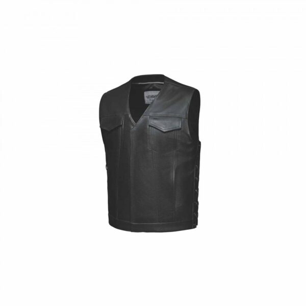 Mens Zippered Premium Leather Vest
