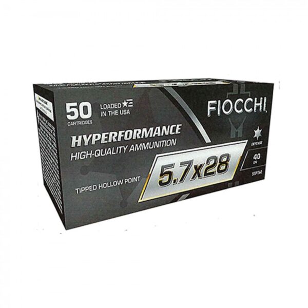 Fiocchi, Hyperformance Defense 5.7x28mm FN, HP, 40gr, 50rd Box