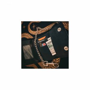 Stylish Black Biker Chain Wallet