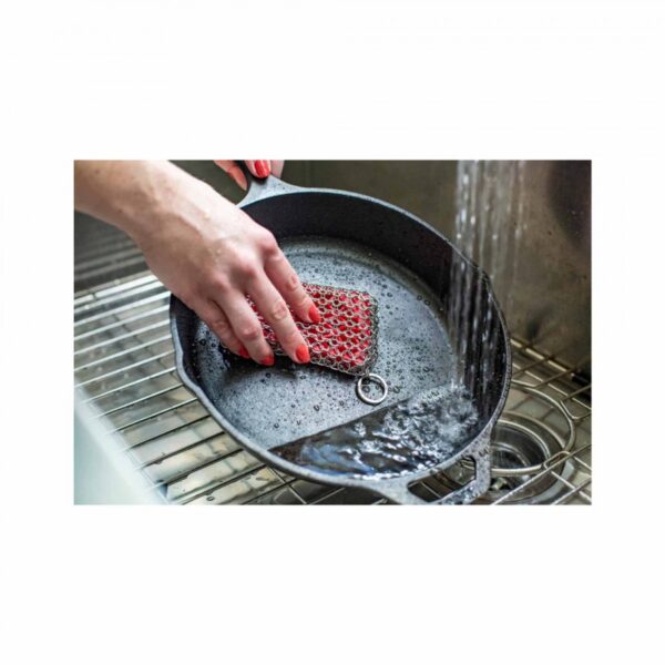 Lodge Chainmail Scrubbing Pad Red