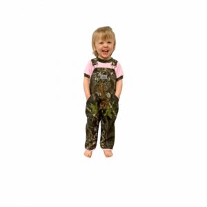 Girl's Pink Ruffle Camo Bib Overalls, Lot 428