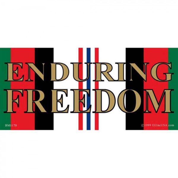 Afghan War Service Ribbon Enduring Freedom Sticker