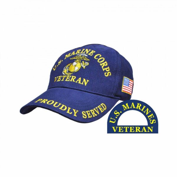 Eagle Emblems USMC Veteran Proudly Served Cap