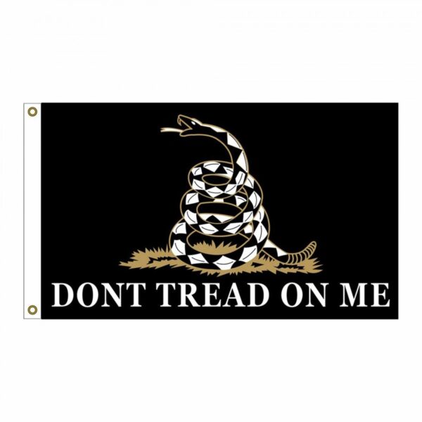Eagle Emblems Don't Tread On Me Black Flag 3X5