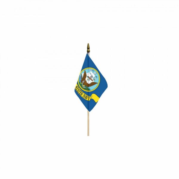 Eagle Emblems USN Stick Flag - Small