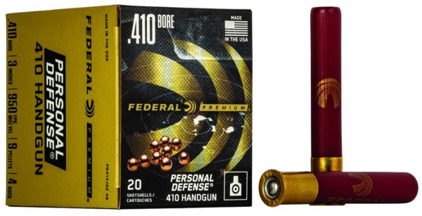 Federal Premium Personal Defense, 3", 9 Pellets, #4 Buck Shot - .410 (20 Rounds)