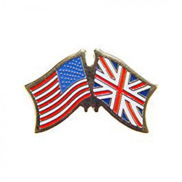 Pin - USA/Great Britain Crossed Flags (1-1/8")