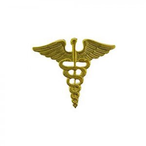 Pin - Medical,Caduceus - Gold (1")