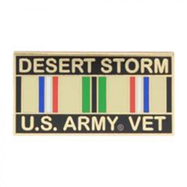 Pin - Desert Storm, Army, Veteran (1-1/8")