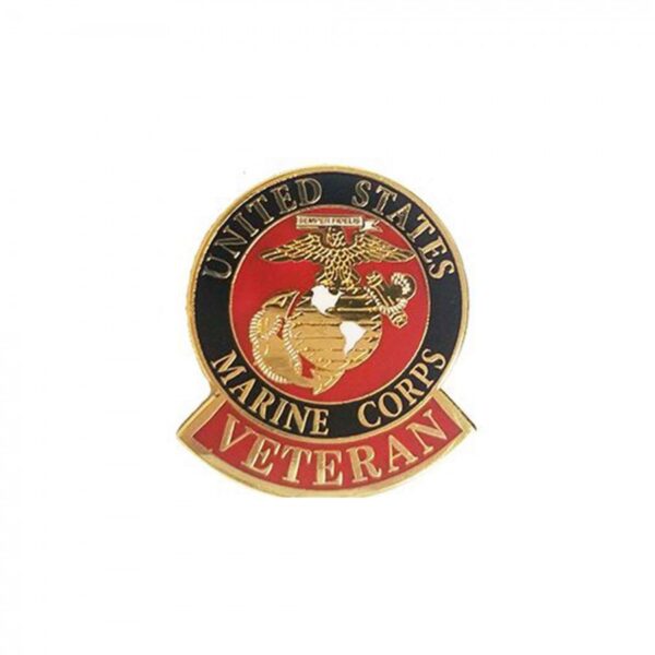 Pin - USMC Logo  Veteran (1-1/8")