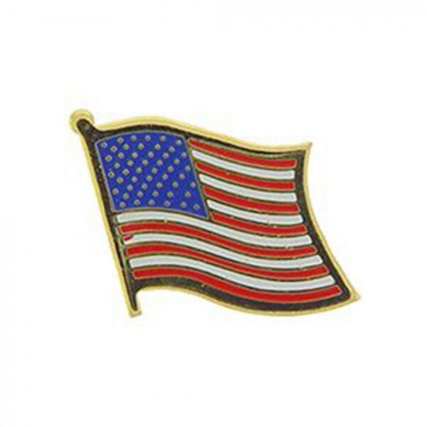Pin - USA Flag, Wavy I (1")