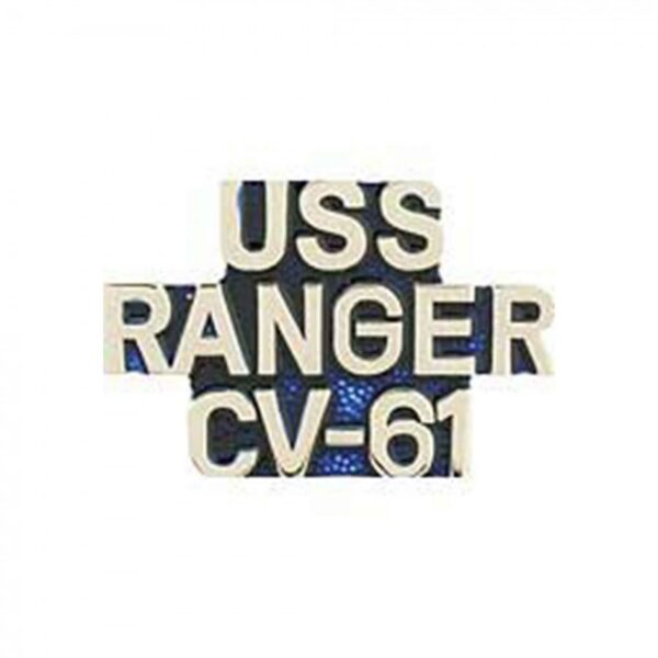 Pin - USS Ranger CV-61 - Script (1-3/16")