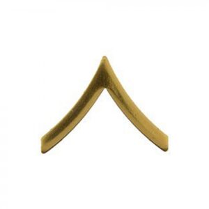 Pin - Rank - Army, E2, Private - Gold (13/16" x 5/8")