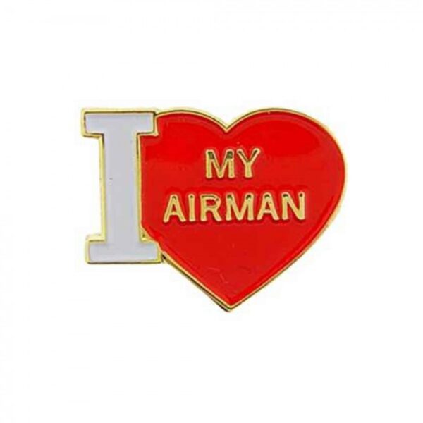 Pin - USAF, I Heart My Airman (3/4")