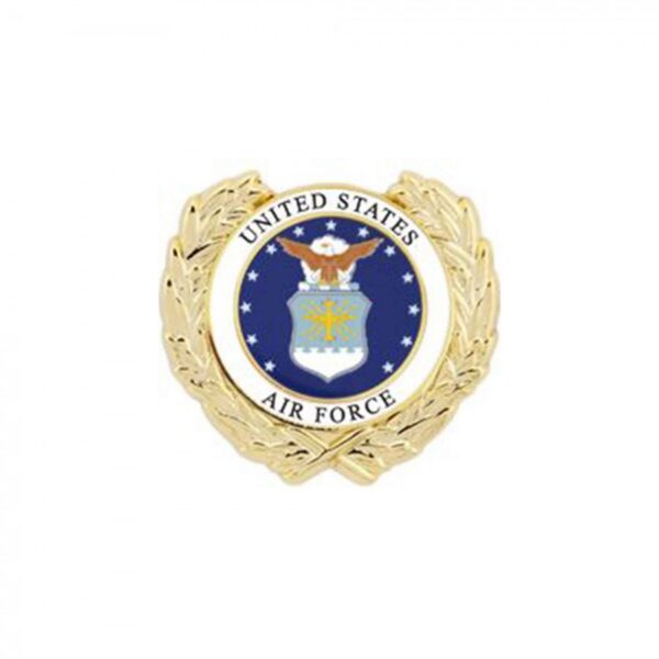 Pin - USAF Emblem in  Wreath (1-1/8")