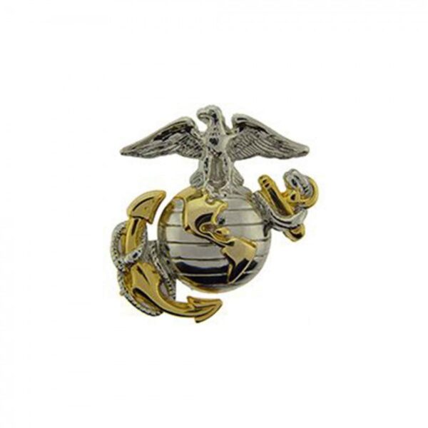 Pin - USMC, Emblem, C2, Left - Silver/Gold (1-1/8")