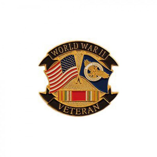 Pin - WWII, Veteran Ruptured Duck Flag (1-1/8")